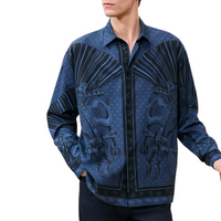 HERMES Shirts Men Ocean Blue
