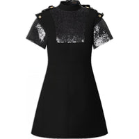 LOUIS VUITTON SS23 Short-Sleeved Dresses Women's Black