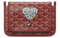 GOYARD Plumet Canvas With Leather Envelope Bag Crossbody Bag Shoulder Bag Unisex Red & Silver Small Heart
