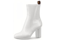 LOUIS VUITTON Silhouette Ankle Boots Women's White