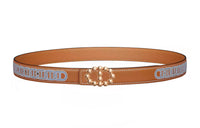 HERMES Leather Belts Women's Gold/White/Indigo, Black, And White