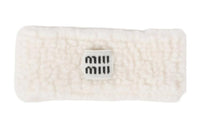 MIU MIU Alpaca Hair Bands Women's White
