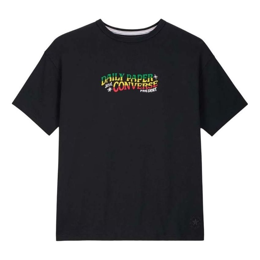 Converse x Daily Paper Gold Standard T-Shirt Asia Sizing 'Black' 10027828-001