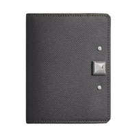 HERMES Medor Madame Calfskin Card Holder Women's H0 Misty Gray