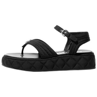 CHANEL Strap Sandals Women's Black