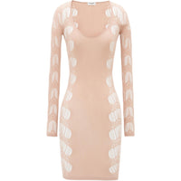 SAINT LAURENT Long-Sleeved Dresses Women's Beige