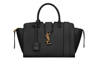 SAINT LAURENT Grained Leather Shoulder Bag Crossbody Bag Handbag Unisex Black