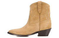 SAINT LAURENT Wyatt Ankle Boots Women's Light Umber