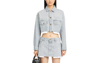 MIU MIU Jackets & Coats Women's Gray Blue