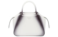 PRADA Shiny Leather Shoulder Bag Crossbody Bag Handbag Small Size Women's White