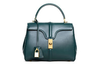 CELINE 16 Cow Leather Handbag Women's Amazon Green
