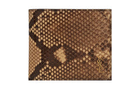 SAINT LAURENT Python Pattern Wallet Men's Brown