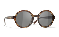 CHANEL Round Sunglasses Unisex Brown