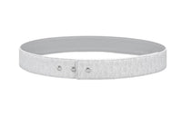 DIOR Logo Printed Canvas Double-Sided Design Canvas Cow Leather Leather Belts Men's White Width 3.5CM