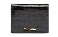 MIU MIU Leather Wallet Women's Black