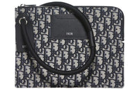 DIOR Cow Leather Clutch Men's Black
