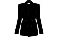 SAINT LAURENT Double-Breasted Velvet Jacket