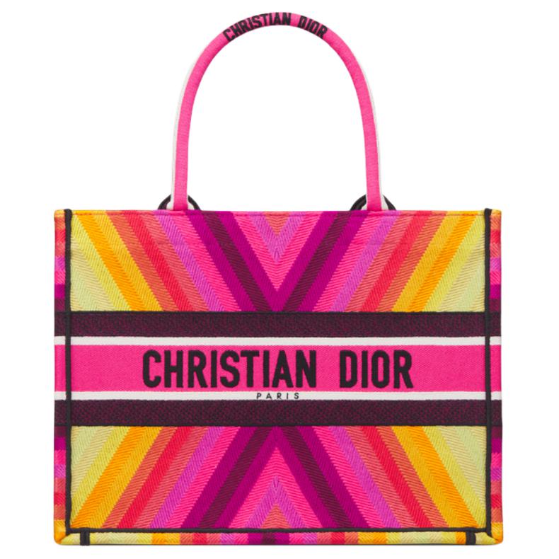 DIOR Miss Dior Cotton Tote Bag, Shopping Bag, Handbag Medium Size Women's Multicolor