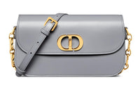 DIOR 30 Montaigne Smooth Cow Leather Shoulder Bag, Crossbody Bag Women's Dreamy Gray