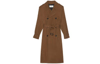 SAINT LAURENT Trench Coats Women's Khaki