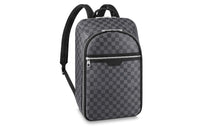LOUIS VUITTON Coated Canvas With Leather Backpack Men's Metallic Gray