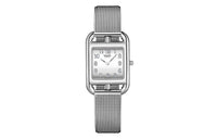 HERMES Cape Cod Collection Wrist Watch Quartz Movement Stainless Steel Strap Silver Dial Women's W045766WW00