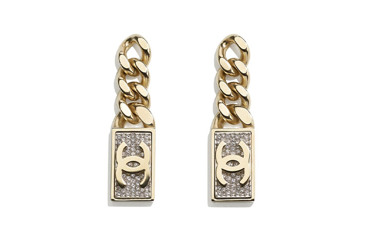 CHANEL Earrings Women's Gold