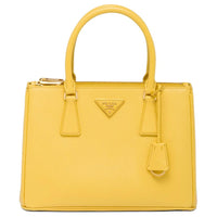 PRADA Saffiano Leather Shoulder Bag Crossbody Bag Handbag Medium Size Women's Sunshine Yellow