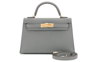 HERMES Mini Kelly Generation 1 Epsom Leather Second Generation Kelly Bag Shoulder Bag Handbag Mini Women's Almond Green