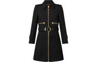 LOUIS VUITTON Wool Hopsack Belted Coat