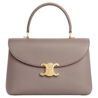 CELINE Calfskin Shoulder Bag, Crossbody Bag, Handbag Medium Size Women's Taupe