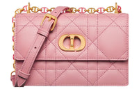 DIOR Sheepskin Crossbody Bag, Shoulder Bag Women's Peach Pink