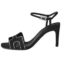 HERMES Heden Strap Sandals 8cm Women's Black