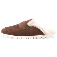 MIU MIU Closed Toe Slippers Women's Brown
