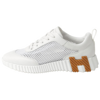 HERMES Bouncing Low-Top Casual Shoes Women's White