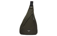PRADA Re-Nylon Fabric Fabric One Shoulder Sling Bag Men's Khaki