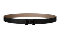 HERMES Epsom Calfskin Double-Sided Leather Leather Belts Men's Black 2.4cm