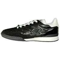 CHANEL 25S German Army Trainers Low Top Casual Shoes Women's Black