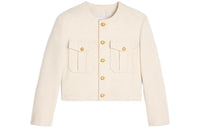 CELINE Cropped Coats Women's Vanilla