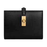 CELINE Shiny Calfskin Wallet Women's Black