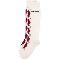MIU MIU Mid-Calf Socks Women's 1 Pack White