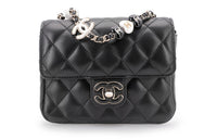 CHANEL Lambskin Crossbody Bag, Shoulder Bag Small Size Women's Black
