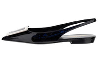 SAINT LAURENT Pointed-toe Buckled Slingback Pumps