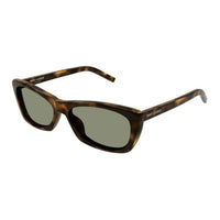 SAINT LAURENT Tortoiseshell Rectangular Sunglasses