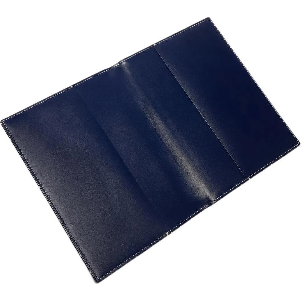 GOYARD Canvas With Calfskin File Organizer Storage Bag Unisex Dark Blue