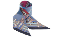 HERMES Silk Scarves Women's Pink/Blue