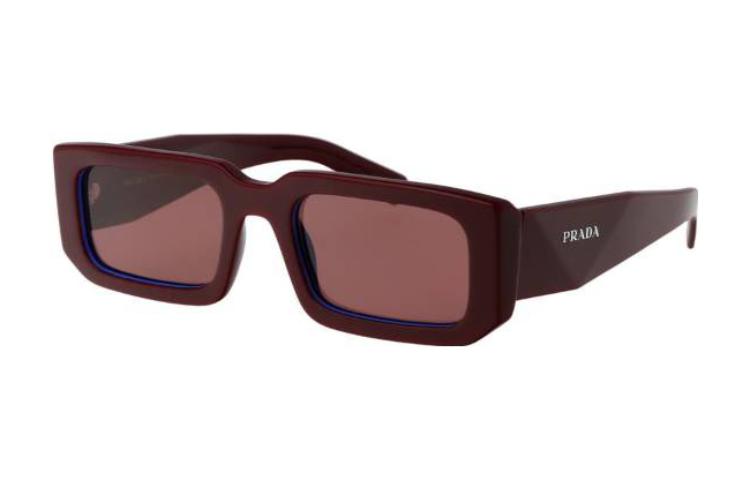 PRADA Acetate Rectangular Sunglasses Men's Red