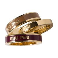 MIU MIU Metal Rings Unisex Gold