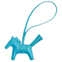 HERMES Lambskin Pendants Women's Blue