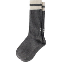 MIU MIU Mid Calf Socks Unisex Gray